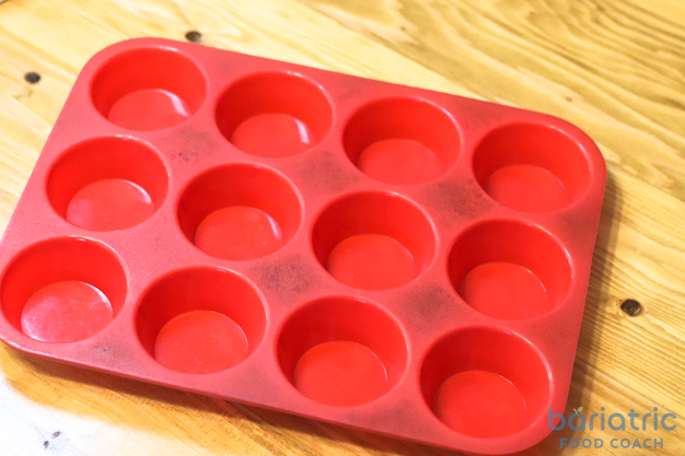 silicone muffin pan for batch cooking after bariatric surgery