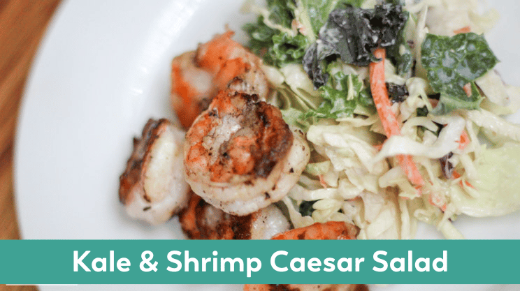 kale shrimp caesar salad recipe from bariatric food coach