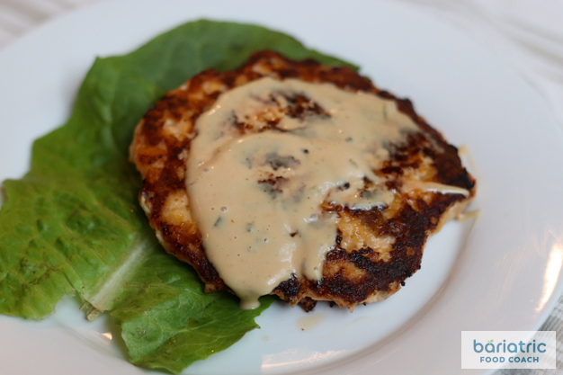 bariatric food coach recipe salmon burgers with secret sauce created by steph wagner