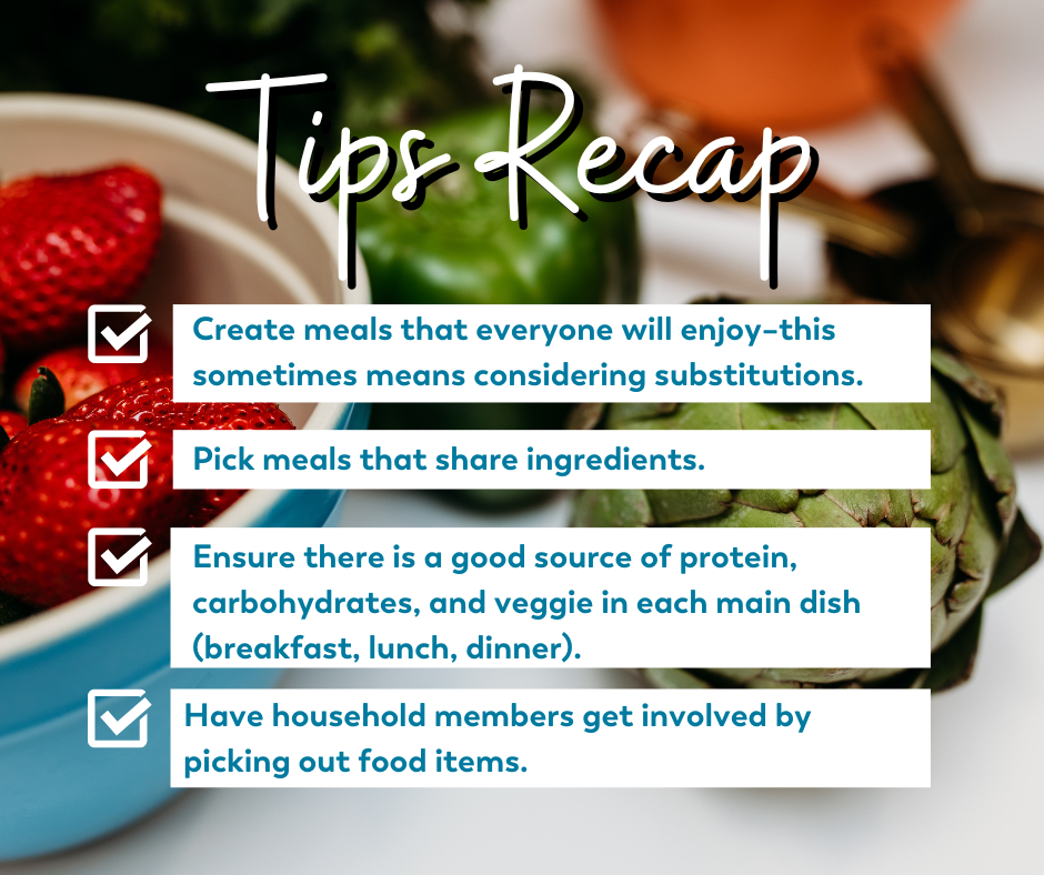 tips recap: ericas meal planning style on bariatric food coach 
